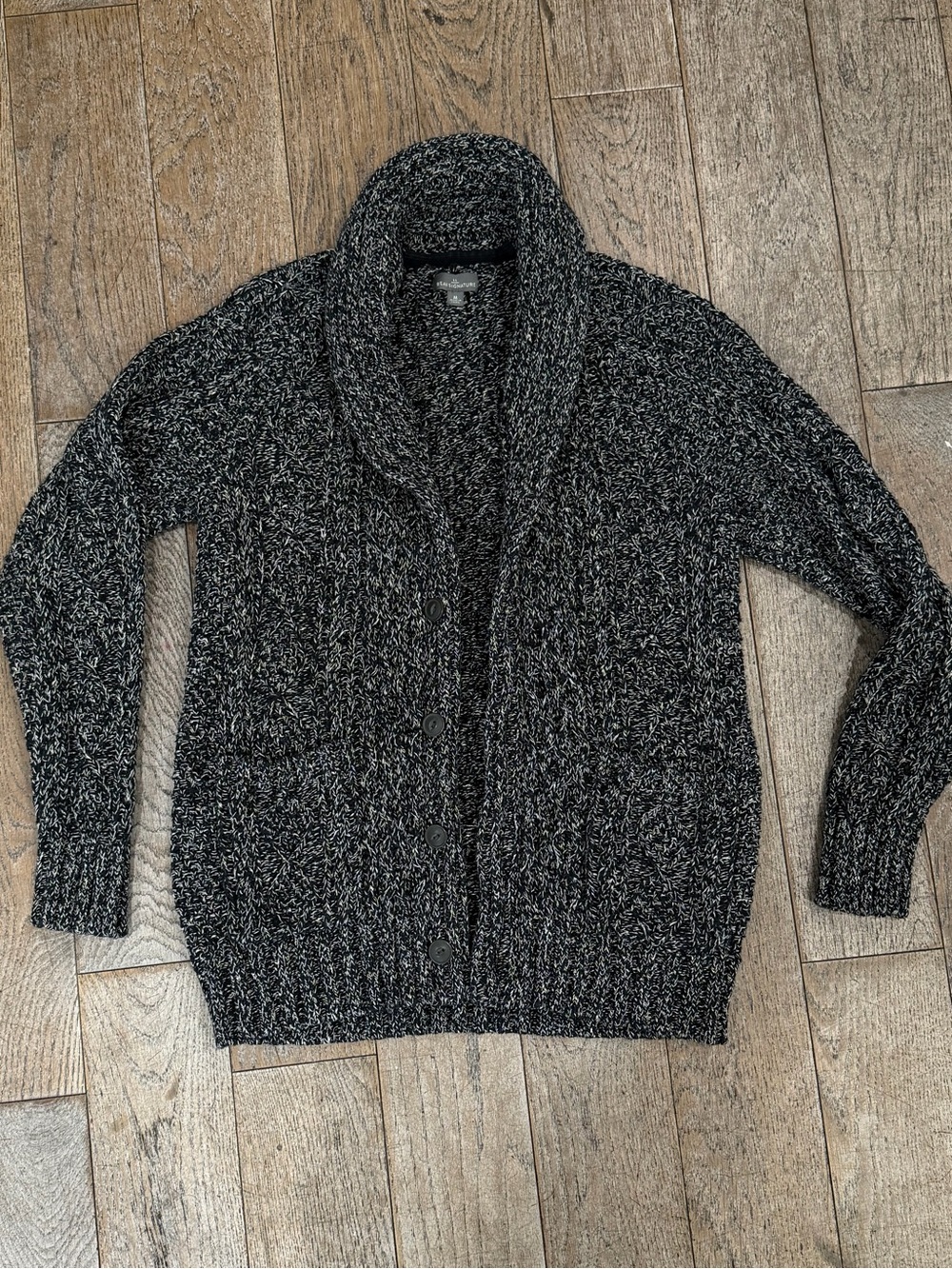 LL  Bean Men's Signature Cotton Fisherman Sweater, Shawl-Collar Cardigan MEDIUM